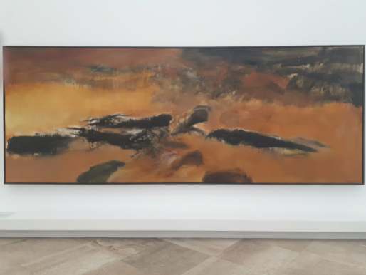 Zao Wou-Ki, 10.09.72 – En mémoire de May (10.03.72), 1972, huile sur toile, 200x525,7 cm, Don de l'artiste à l'Etat en 1973, MAM.